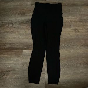 Black ribbed Base Pace Lululemon leggings